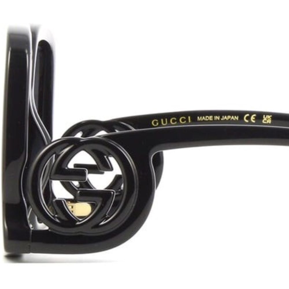GUCCI OVERSIZED SQUARE SUNGLASSES IN BLACK NWT - Picture 12 of 15